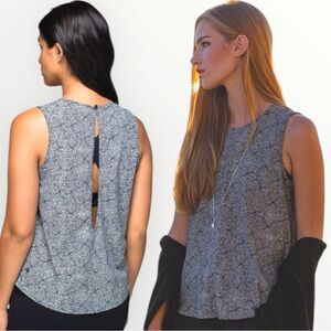 Lululemon Here To There Tank - Plush Petal Black Ghost - Size Large (10)